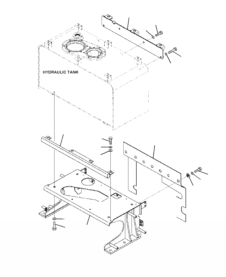 Схема запчастей Komatsu WA480-6 - H-A ГИДР. БАК. КРЕПЛЕНИЕ ГИДРАВЛИКА