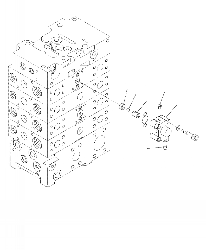 Схема запчастей Komatsu WA480-6 - H-8A УПРАВЛЯЮЩ. КЛАПАН 3-Х СЕКЦИОНН. КЛАПАН (/) ГИДРАВЛИКА