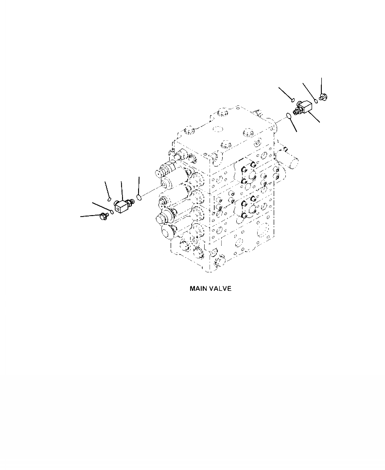 Схема запчастей Komatsu WA480-6 - H-A УПРАВЛЯЮЩ. КЛАПАН ПАТРУБОКS (3-Х СЕКЦИОНН. КЛАПАН) ГИДРАВЛИКА