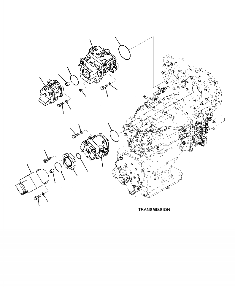 Схема запчастей Komatsu WA480-6 - H-8A ГИДР. НАСОС. ОСНОВН. НАСОС ASSEMBLY ГИДРАВЛИКА