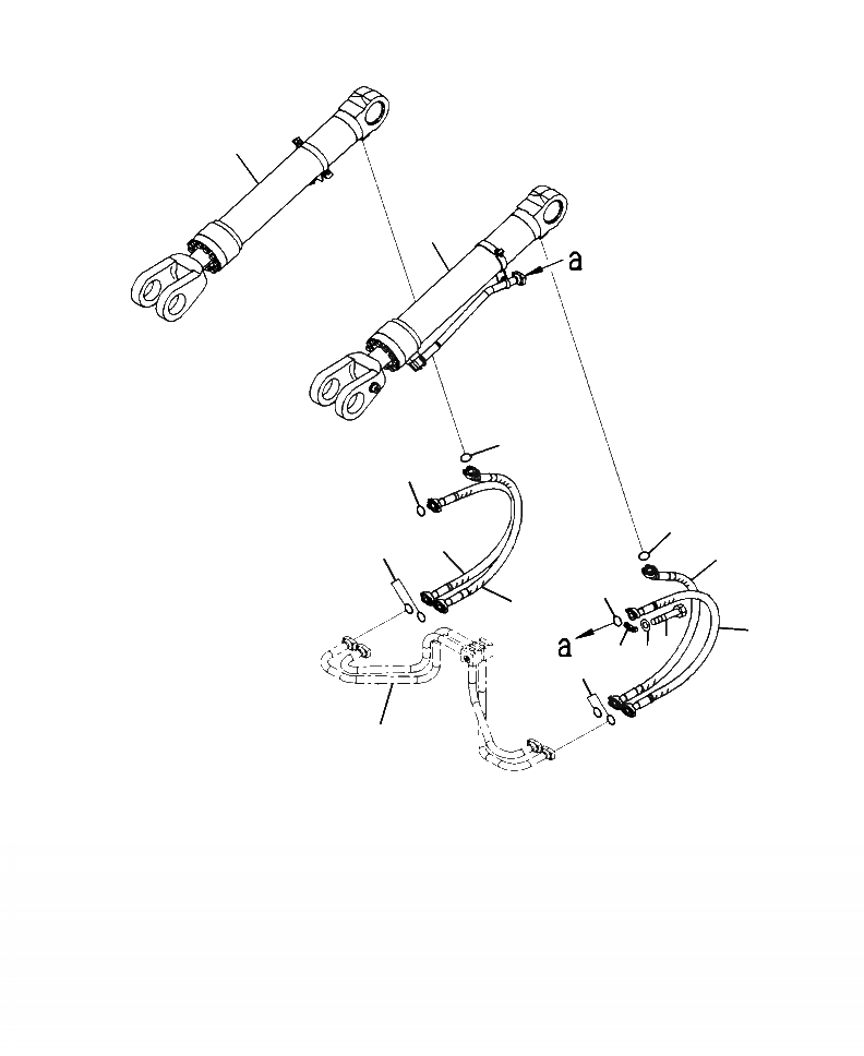 Схема запчастей Komatsu WA480-6 - H-A ГИДРОЛИНИЯ ЦИЛИНДР СТРЕЛЫПАТРУБКИ ГИДРАВЛИКА