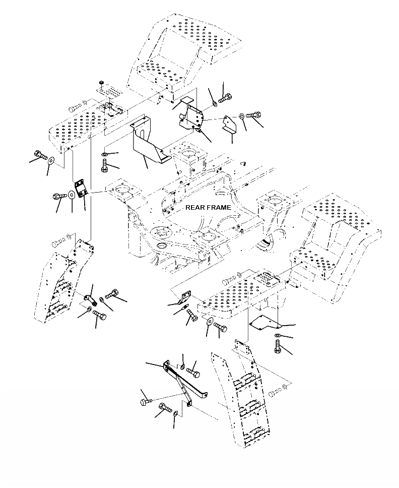 Схема запчастей Komatsu WA480-6 - M-A ENTRY ЛЕСТНИЦА СУППОРТ КРЕПЛЕНИЕS И КРЫШКИ ЧАСТИ КОРПУСА