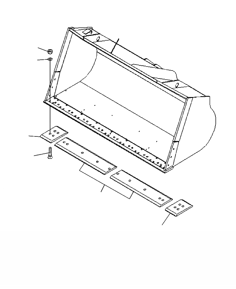 Схема запчастей Komatsu WA480-6 - T-A КОВШ БОЛТ-ON РЕЖУЩ. КРОМКА РАБОЧЕЕ ОБОРУДОВАНИЕ