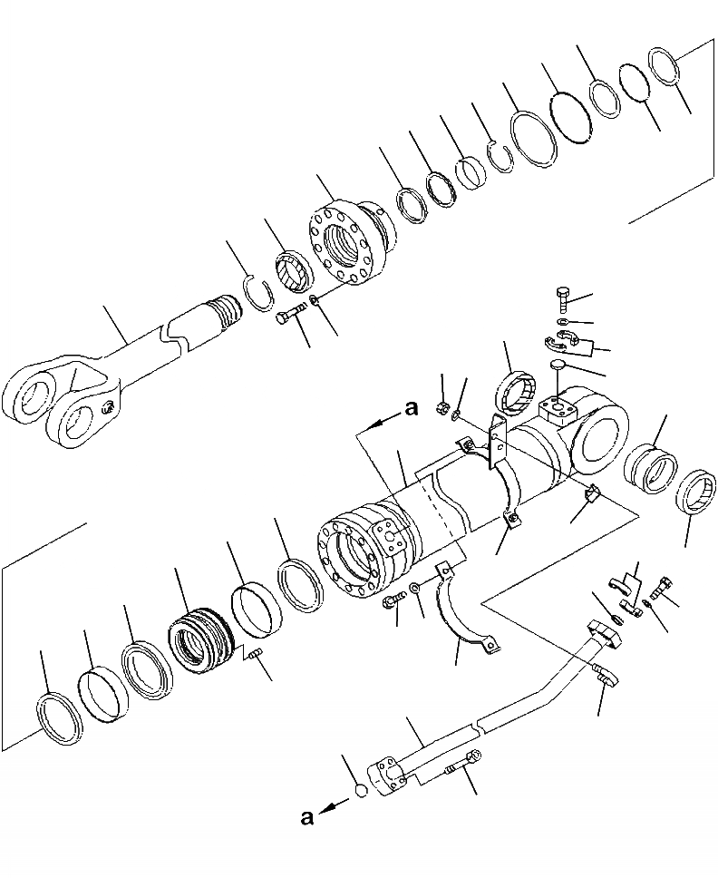 Схема запчастей Komatsu WA480-6 - T-A ЦИЛИНДР СТРЕЛЫПРАВ. СТРЕЛА РАБОЧЕЕ ОБОРУДОВАНИЕ