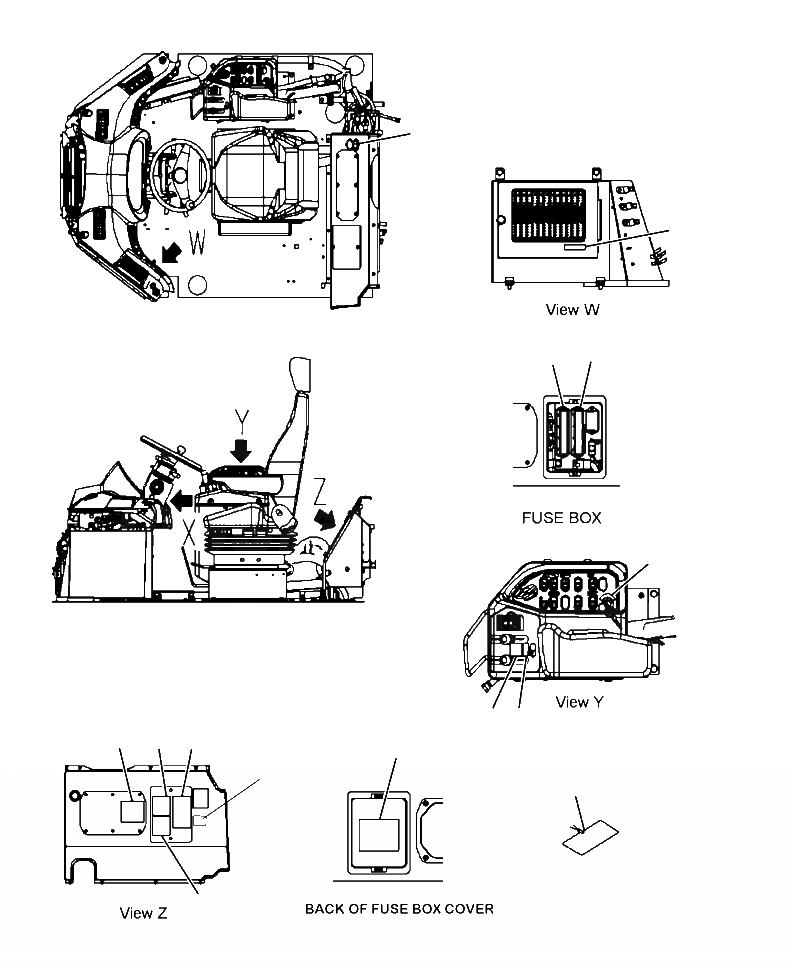 Схема запчастей Komatsu WA480-6 - U-A МАРКИРОВКА OPERATOR ОБСТАНОВКА ТАБЛИЧКИS МАРКИРОВКА