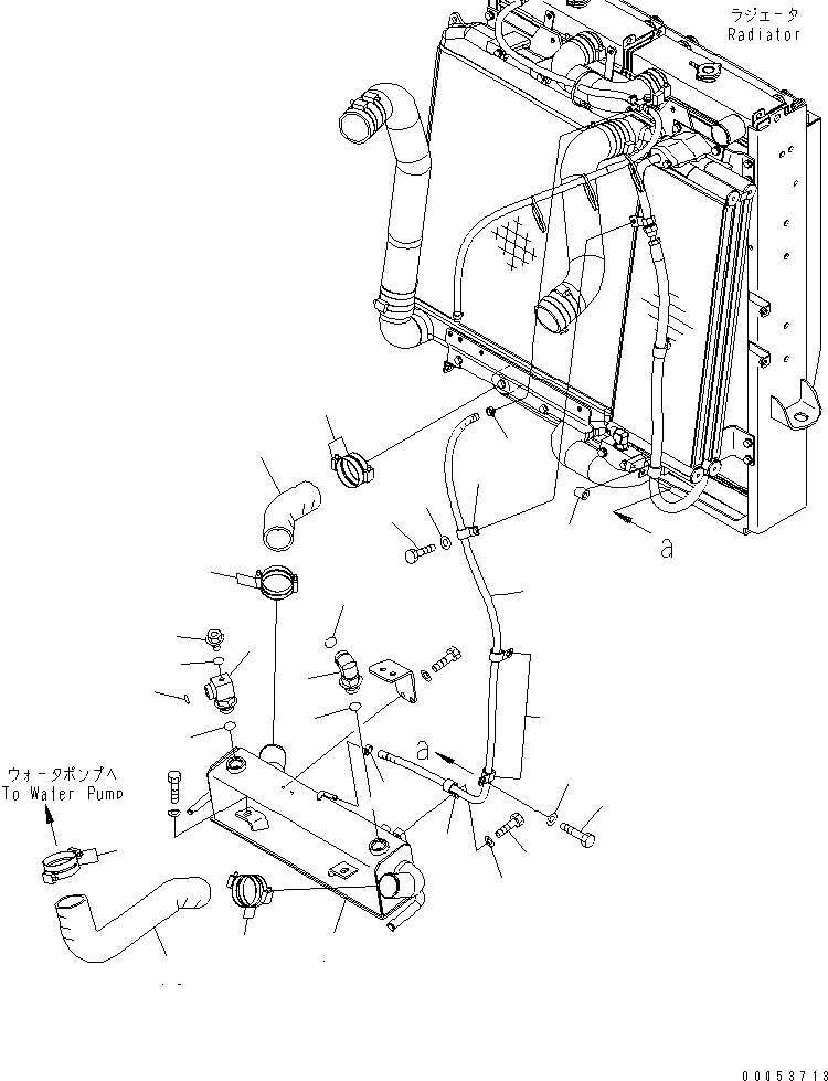 Схема запчастей Komatsu WA480-6 - РАДИАТОР (TOLQUE CONVERTER ОХЛАДИТЕЛЬ И ТРУБЫ) СИСТЕМА ОХЛАЖДЕНИЯ