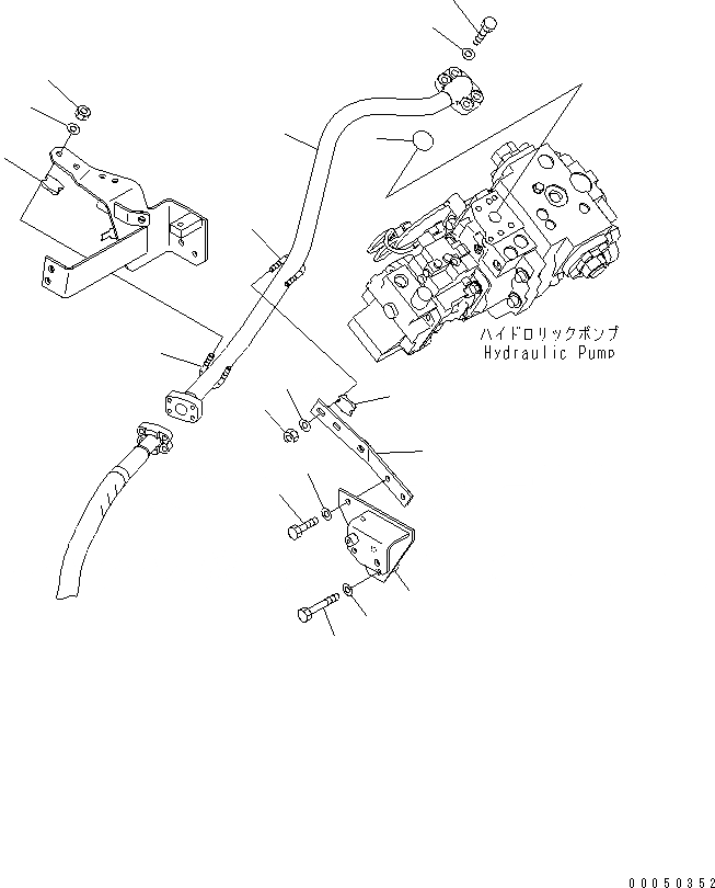 Схема запчастей Komatsu WA480-6 - ГИДР. НАСОС. (ГИДРАВЛ ЛИНИЯ) ГИДРАВЛИКА