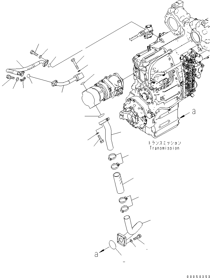 Схема запчастей Komatsu WA480-6 - ГИДР. НАСОС. (ЛИНИЯ ТРАНСМИССИИ) ГИДРАВЛИКА