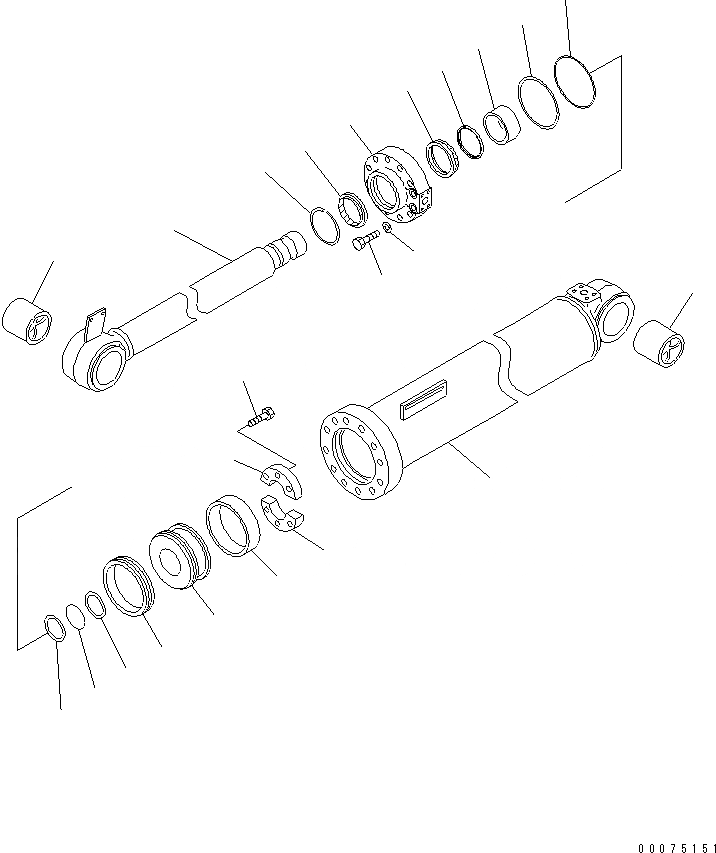 Схема запчастей Komatsu WA500-3LK - ЦИЛИНДР ASSEMBLY (КОВШ)(№A7-A7) ГИДРАВЛИКА