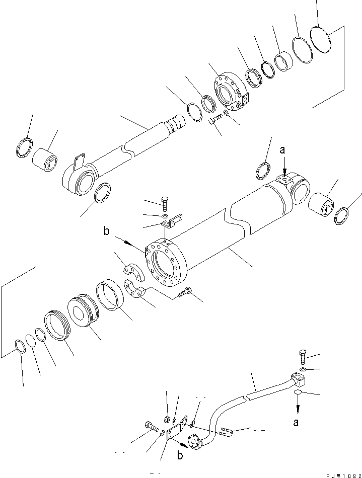 Схема запчастей Komatsu WA500-3LK - ЦИЛИНДР ASSEMBLY (КОВШ)(№A7-) ГИДРАВЛИКА