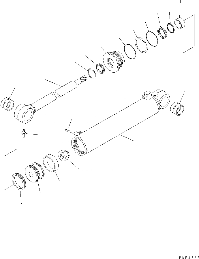 Схема запчастей Komatsu WA500-3LK - ЦИЛИНДР ASSEMBLY (РУЛЕВ. УПРАВЛЕНИЕ) ГИДРАВЛИКА