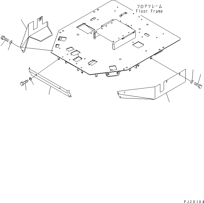 Схема запчастей Komatsu WA500-3LK - ПОКРЫТИЕ ПОЛА ЧАСТИ КОРПУСА