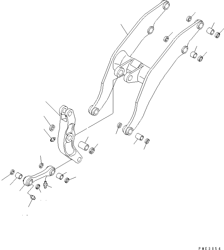 Схема запчастей Komatsu WA500-3LK - СТРЕЛА И BELL CRANK (ВЫСОК. ПОДЪЕМ) РАБОЧЕЕ ОБОРУДОВАНИЕ