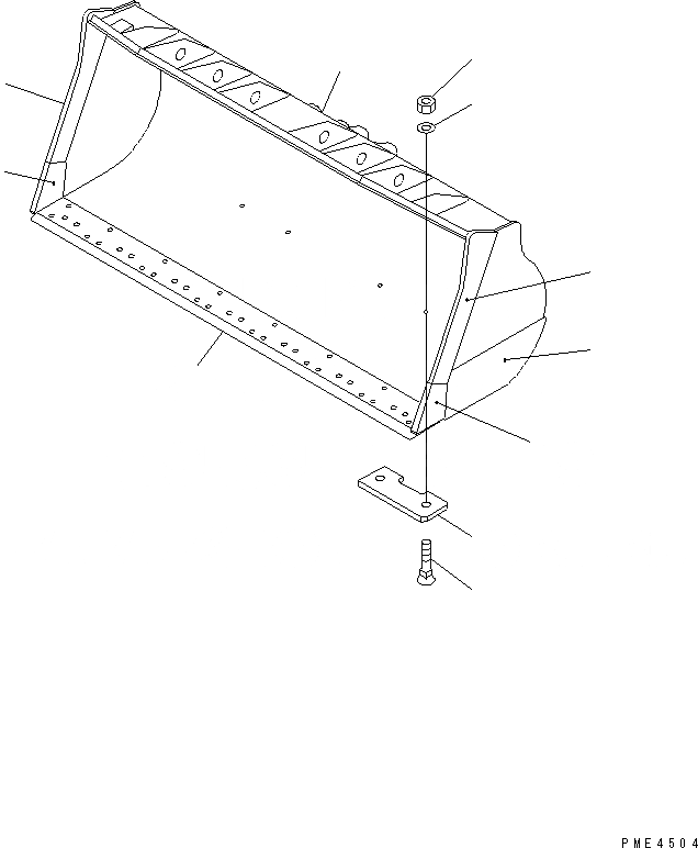 Схема запчастей Komatsu WA500-3LK - КОВШ (. CU. M.) (. CU. YD. HI-LIFT) РАБОЧЕЕ ОБОРУДОВАНИЕ