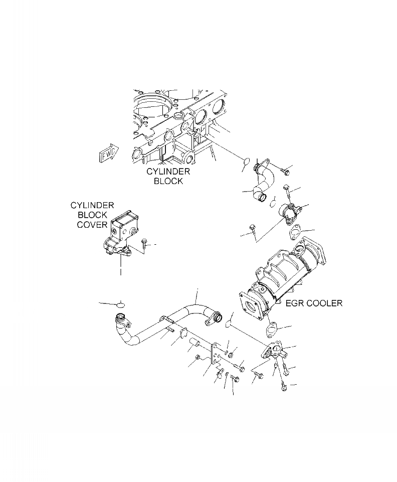 Схема запчастей Komatsu WA500-6 - A-BA ВЫПУСКН. GAS RECIRCULATION (EGR) КЛАПАН ОХЛАДИТЕЛЬ ВОДН. ГИДРОЛИНИЯ ДВИГАТЕЛЬ