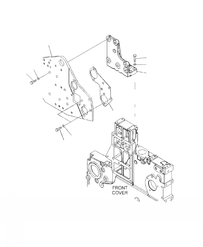 Схема запчастей Komatsu WA500-6 - A-FA ВЫПУСКН. GAS RECIRCULATION (EGR) КЛАПАН ДВИГАТЕЛЬ ПЕРЕДН. ПОДВЕСН. КРОНШТЕЙН ДВИГАТЕЛЬ