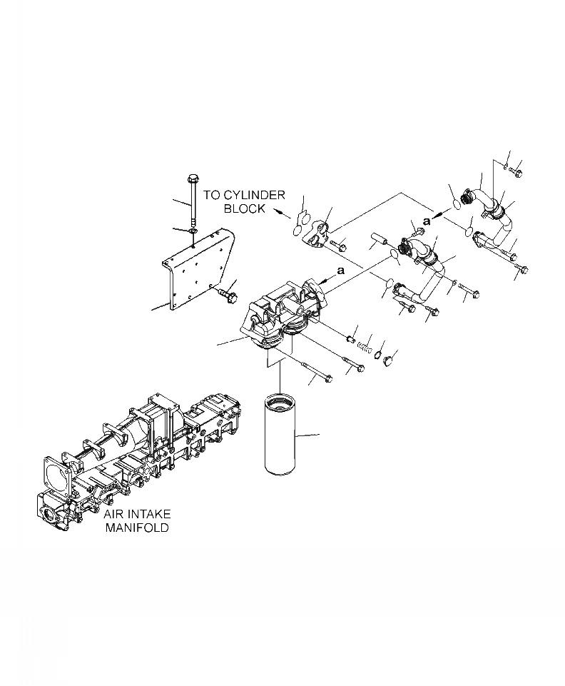 Схема запчастей Komatsu WA500-6 - A-AG МАСЛ. ФИЛЬТР И ТРУБЫ ДВИГАТЕЛЬ