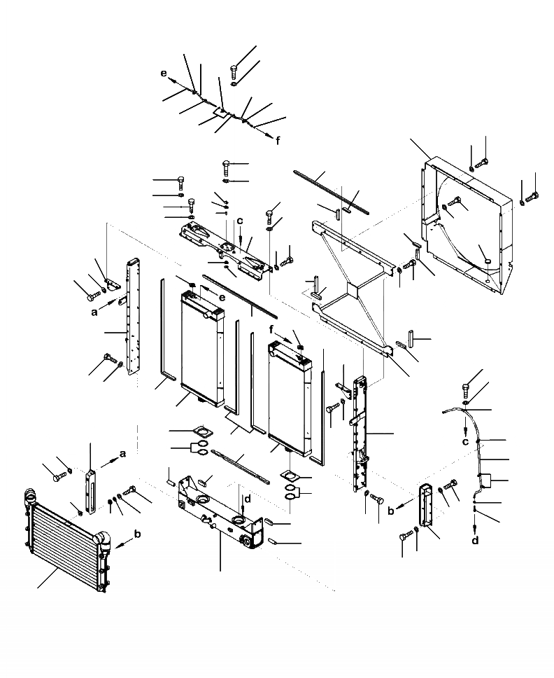 Схема запчастей Komatsu WA500-6 - C-A РАДИАТОР COMPLETE ASSEMBLY - СТАНДАРТН. СИСТЕМА ОХЛАЖДЕНИЯ