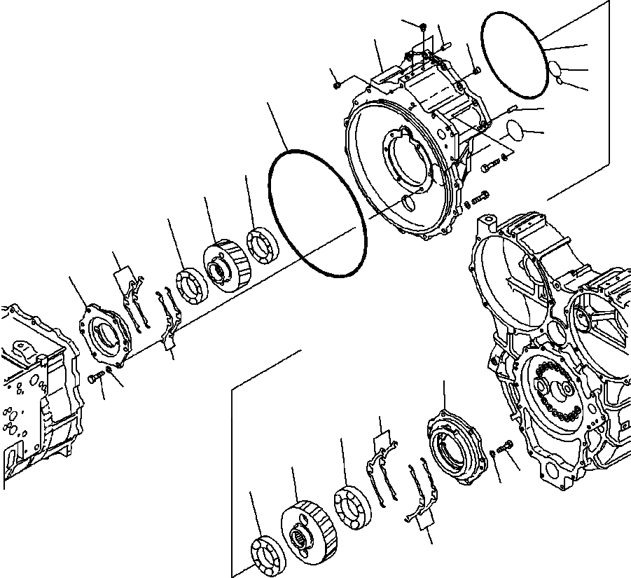 Схема запчастей Komatsu WA500-6 - F-A ГИДРОТРАНСФОРМАТОР COMPLETE ASSEMBLY С БЛОКИР.-UP (/) СИЛОВАЯ ПЕРЕДАЧА И КОНЕЧНАЯ ПЕРЕДАЧА