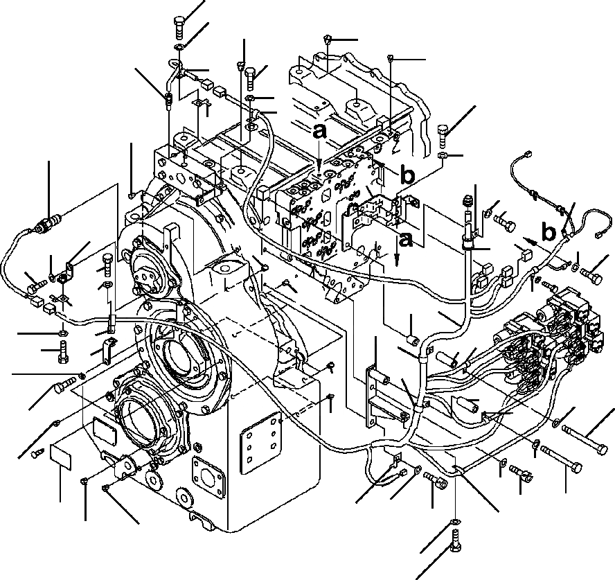 Схема запчастей Komatsu WA500-6 - F-8A ПРОВОДКА ТРАНСМИССИЯ (С БЛОКИР.-UP) СИЛОВАЯ ПЕРЕДАЧА И КОНЕЧНАЯ ПЕРЕДАЧА