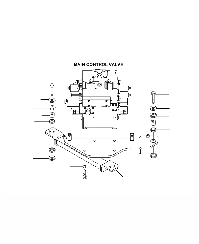 Схема запчастей Komatsu WA500-6 - H-A ОСНОВН. КРЕПЛЕНИЕ КОНТРОЛЬНОГО КЛАПАНА ГИДРАВЛИКА