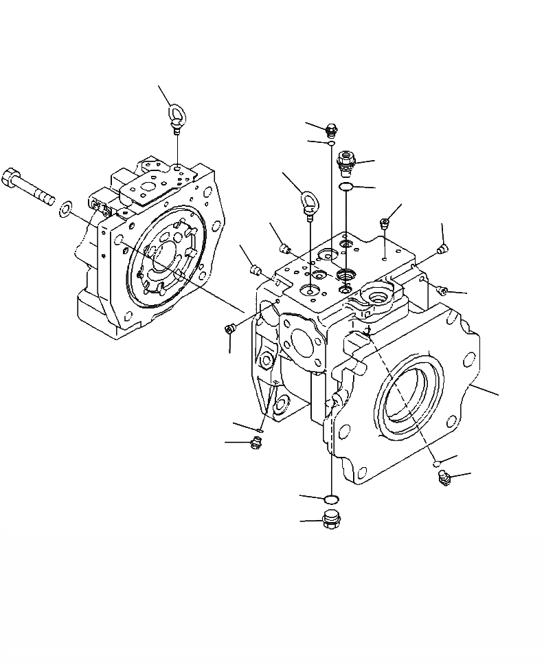 Схема запчастей Komatsu WA500-6 - H-A ГИДР. НАСОС. ПОГРУЗ. НАСОС ASSEMBLY (ПЕРЕДН. КОРПУС) (/8) ГИДРАВЛИКА