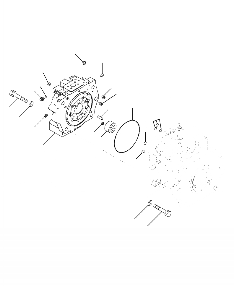 Схема запчастей Komatsu WA500-6 - H-A ГИДР. НАСОС. ПОГРУЗ. НАСОС ASSEMBLY (END КРЫШКА) (/8) ГИДРАВЛИКА