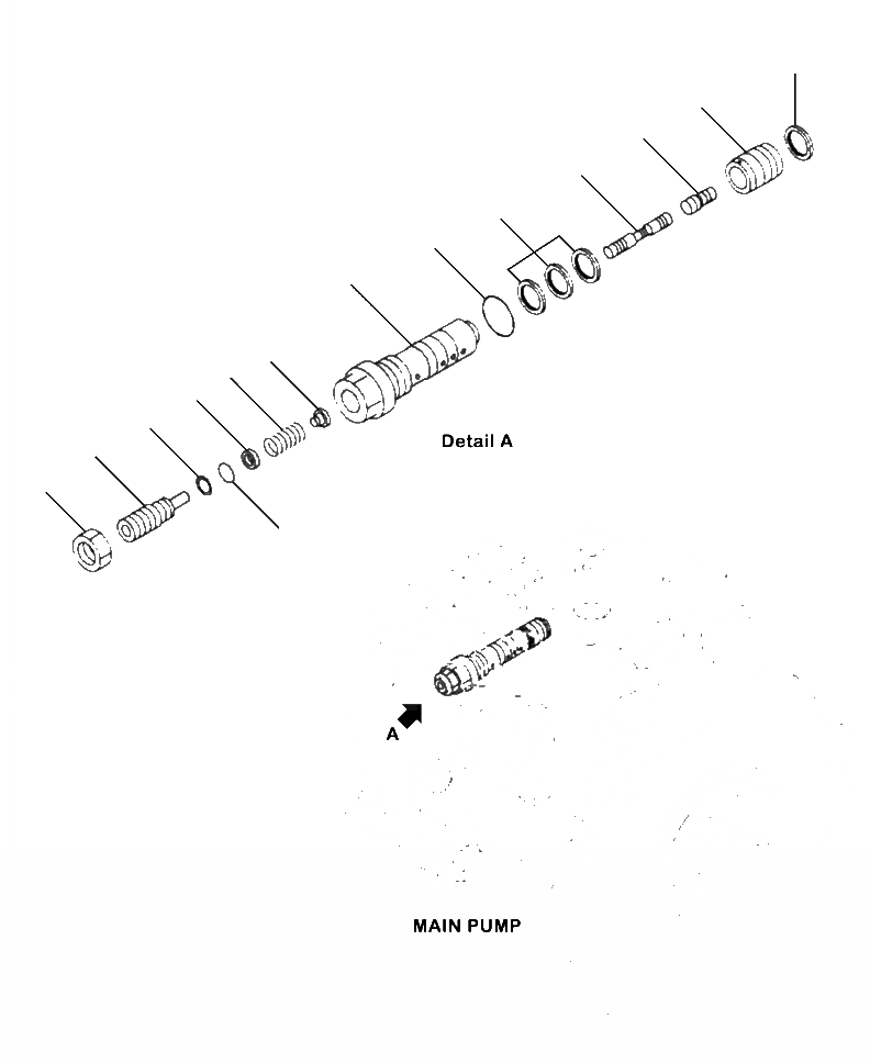 Схема запчастей Komatsu WA500-6 - H-A ГИДР. НАСОС. ПОГРУЗ. НАСОС ASSEMBLY (LS КЛАПАН) (7/8) ГИДРАВЛИКА
