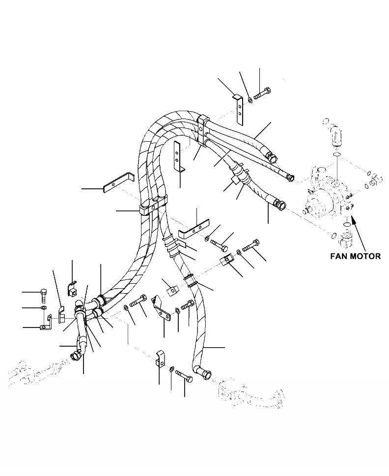 Схема запчастей Komatsu WA500-6 - H-A ГИДРОЛИНИЯ ВЕНТИЛЯТОР ОХЛАЖДЕНИЯ МОТОР ЛИНИЯ ГИДРАВЛИКА
