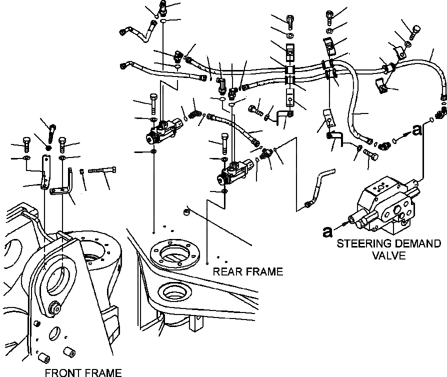 Схема запчастей Komatsu WA500-6 - H-A ГИДРОЛИНИЯ (РУЛЕВ. УПРАВЛЕНИЕ) КЛАПАН ОСТАНОВКИ ЛИНИЯ ГИДРАВЛИКА