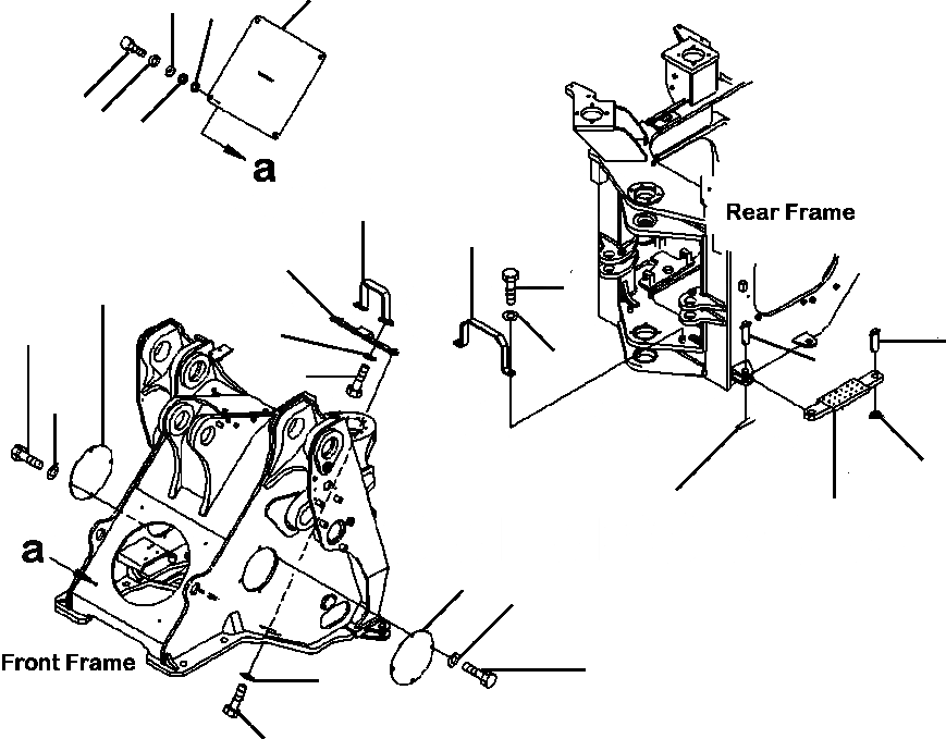 Схема запчастей Komatsu WA500-6 - J9-A РАМА ASSEMBLY ПЕРЕДН. РАМА ACCESS КРЫШКИ И РАМА БЛОКИР. BAR ОСНОВНАЯ РАМА И ЕЕ ЧАСТИ