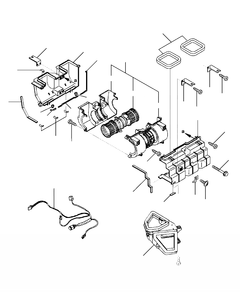 Схема запчастей Komatsu WA500-6 - K-A КОНДИЦ. ВОЗДУХА НАГНЕТАТЕЛЬ INTAKE ASSEMBLY OPERATORXD S ОБСТАНОВКА И СИСТЕМА УПРАВЛЕНИЯ