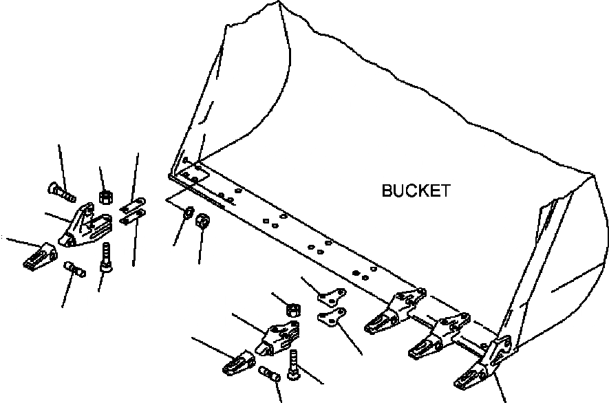 Схема запчастей Komatsu WA500-6 - T-A КОВШ TEETH ПАЛЕЦNED ТИП РАБОЧЕЕ ОБОРУДОВАНИЕ