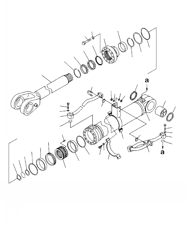 Схема запчастей Komatsu WA500-6 - T-A ЦИЛИНДР ASSEMBLY СТРЕЛА (ПРАВ.) РАБОЧЕЕ ОБОРУДОВАНИЕ