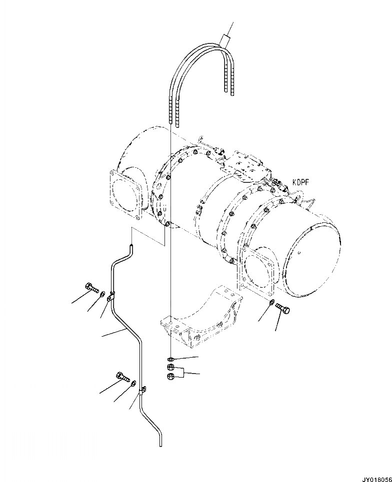 Схема запчастей Komatsu WA500-7 - A7-AA9 KOMATSU DIESEL ЧАСТЬICULATE ФИЛЬТР. (KDPF) ДРЕНАЖН. ТРУБЫ ДВИГАТЕЛЬ