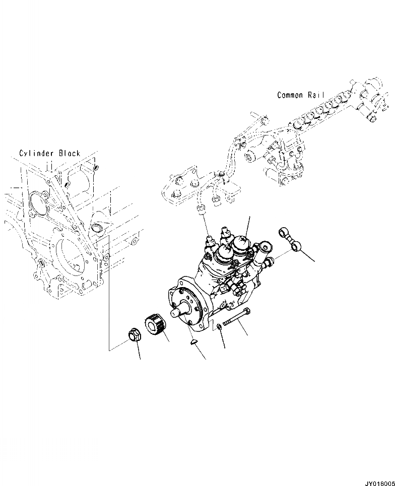 Схема запчастей Komatsu WA500-7 - A-AA ТОПЛ. НАСОС ДВИГАТЕЛЬ