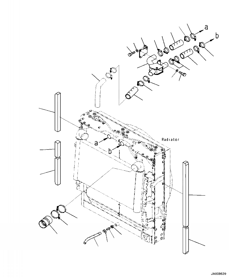 Схема запчастей Komatsu WA500-7 - C-A СИСТЕМА ТРУБ РАДИАТОРА (/) СИСТЕМА ОХЛАЖДЕНИЯ