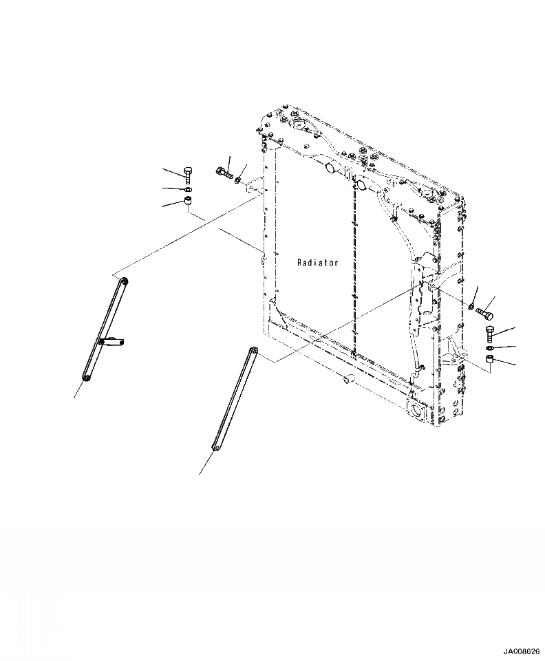 Схема запчастей Komatsu WA500-7 - C-A КРЕПЛЕНИЕ РАДИАТОРА СИСТЕМА ОХЛАЖДЕНИЯ