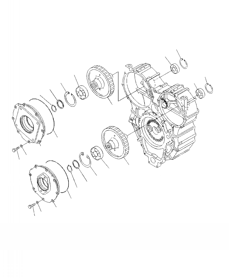 Схема запчастей Komatsu WA500-7 - F-A ГИДРОТРАНСФОРМАТОР POWER TAKE-OFF СИЛОВАЯ ПЕРЕДАЧА И КОНЕЧНАЯ ПЕРЕДАЧА