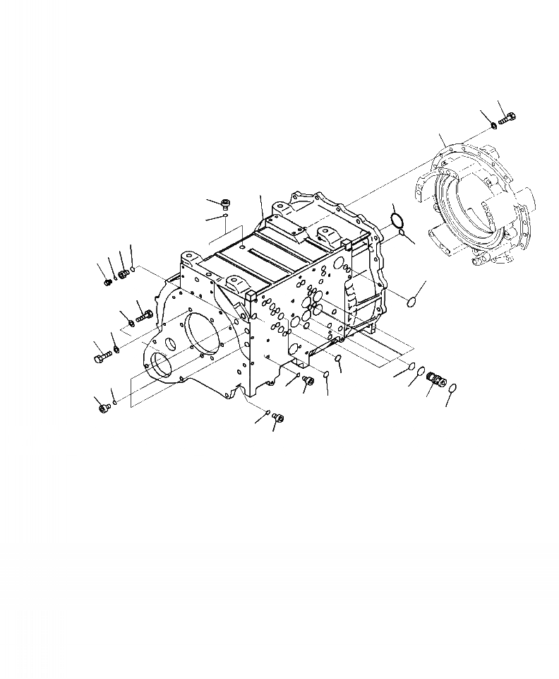 Схема запчастей Komatsu WA500-7 - F-A КОРПУС ТРАНСМИССИИ СИЛОВАЯ ПЕРЕДАЧА И КОНЕЧНАЯ ПЕРЕДАЧА