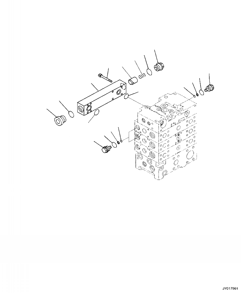 Схема запчастей Komatsu WA500-7 - H-A ОСНОВН. УПРАВЛЯЮЩ. КЛАПАН 2-Х СЕКЦИОНН. КЛАПАН (/) ГИДРАВЛИКА