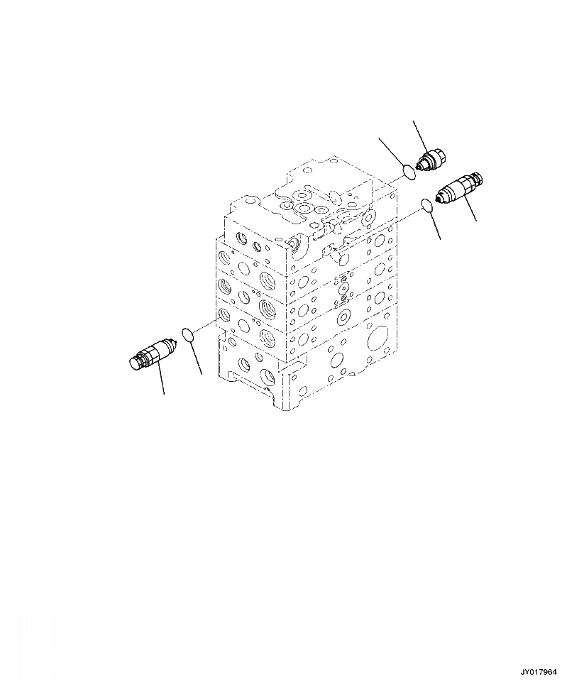 Схема запчастей Komatsu WA500-7 - H-A ОСНОВН. УПРАВЛЯЮЩ. КЛАПАН 2-Х СЕКЦИОНН. КЛАПАН (/) ГИДРАВЛИКА