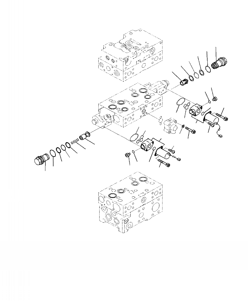 Схема запчастей Komatsu WA500-7 - H-8A ОСНОВН. УПРАВЛЯЮЩ. КЛАПАН 2-Х СЕКЦИОНН. КЛАПАН (8/) ГИДРАВЛИКА