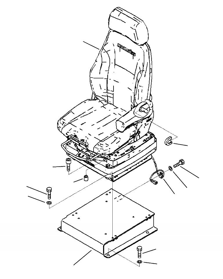 Схема запчастей Komatsu WA500-7 - K-A OPERATOR СИДЕНЬЕ OPERATORXD S ОБСТАНОВКА И СИСТЕМА УПРАВЛЕНИЯ