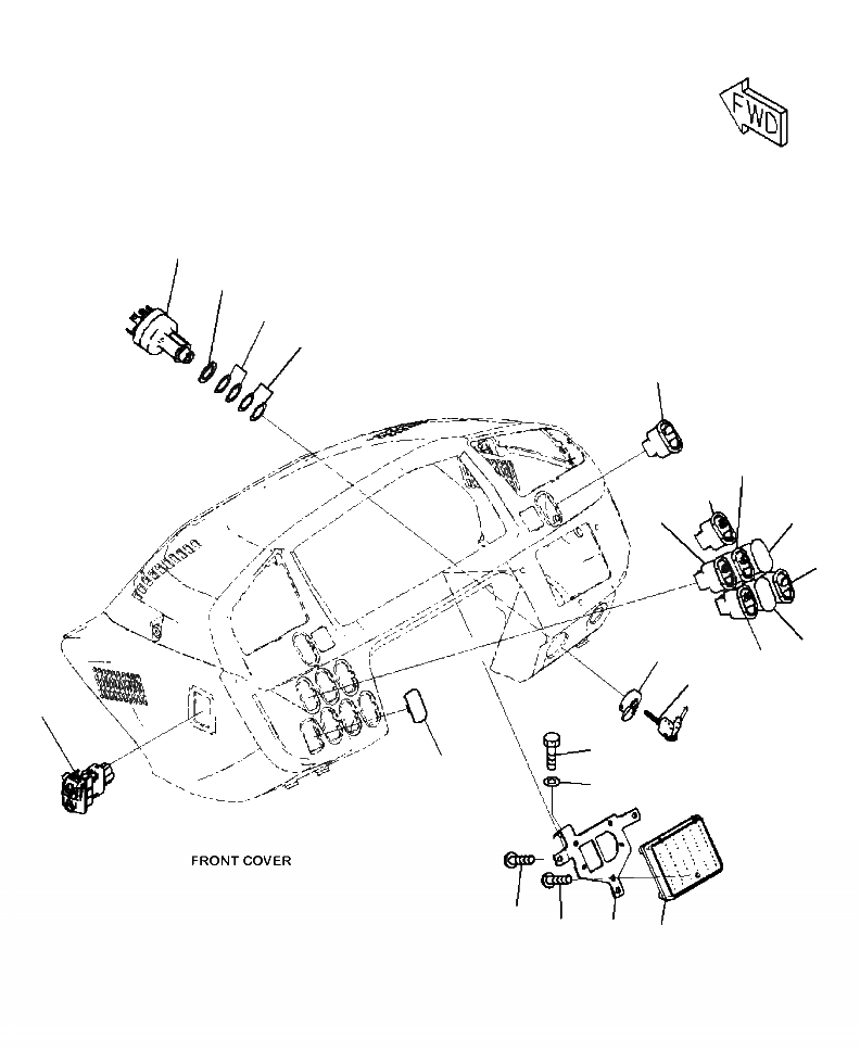 Схема запчастей Komatsu WA500-7 - K-A КАБИНА ROPS ПЕРЕДН. DASH ПЕРЕКЛЮЧАТЕЛЬES OPERATORXD S ОБСТАНОВКА И СИСТЕМА УПРАВЛЕНИЯ