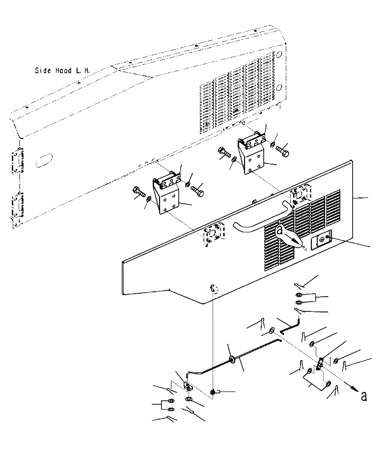 Схема запчастей Komatsu WA500-7 - M-A ДВЕРЦЫ КАПОТА ЛЕВ.  ДВЕРЬ ЧАСТИ КОРПУСА