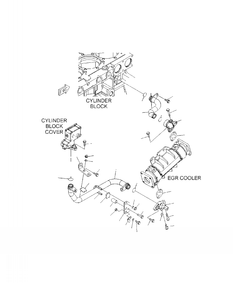 Схема запчастей Komatsu WA500-6 - A-BA ВЫПУСКН. GAS RECIRCULATION (EGR) КЛАПАН ОХЛАДИТЕЛЬ ВОДН. ГИДРОЛИНИЯ ДВИГАТЕЛЬ