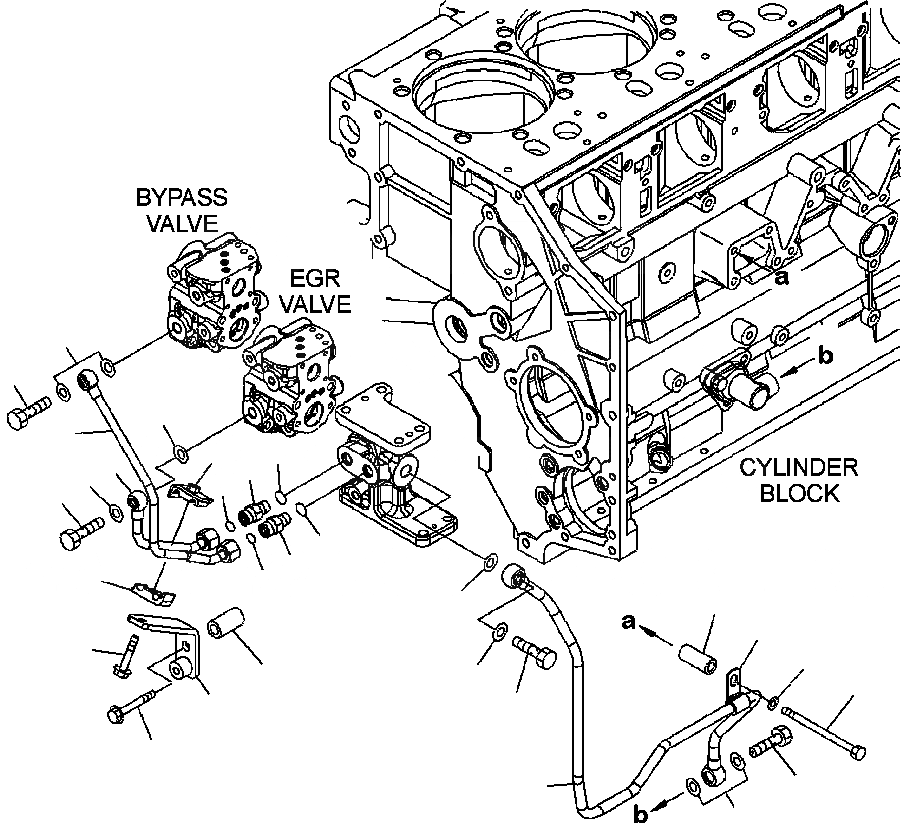 Схема запчастей Komatsu WA500-6 - A-EA ВЫПУСКН. GAS RECIRCULATION (EGR) КЛАПАН МАСЛ. ВОЗВРАТ. ТРУБЫ ДВИГАТЕЛЬ