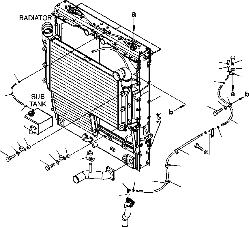 Схема запчастей Komatsu WA500-6 - C-A РАДИАТОР ВОЗДУШН. ВЕНТИЛЯЦИЯ ТРУБЫ СИСТЕМА ОХЛАЖДЕНИЯ