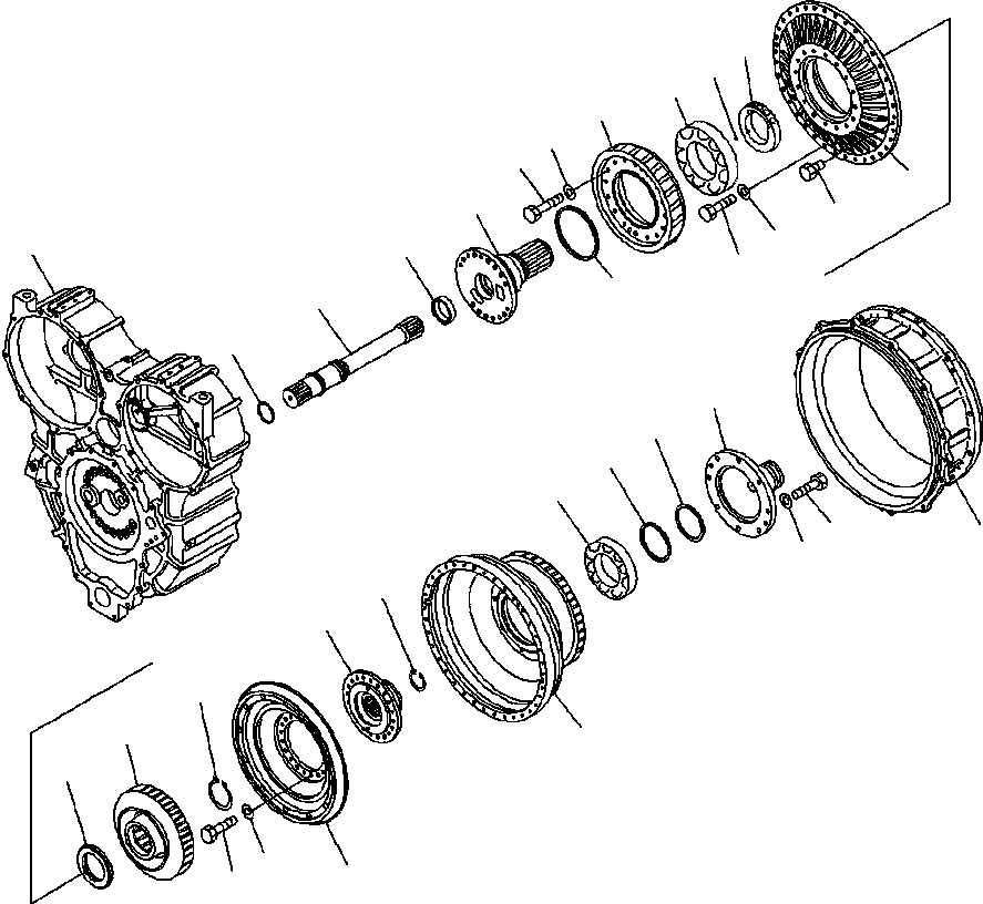 Схема запчастей Komatsu WA500-6 - F-A ГИДРОТРАНСФОРМАТОР КОРПУС ПРИВОДА И ВХОДН. ВАЛ СИЛОВАЯ ПЕРЕДАЧА И КОНЕЧНАЯ ПЕРЕДАЧА